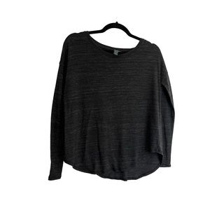 Roots Canada Heather Gray Long Sleeve Shirt Top Womens Size XS